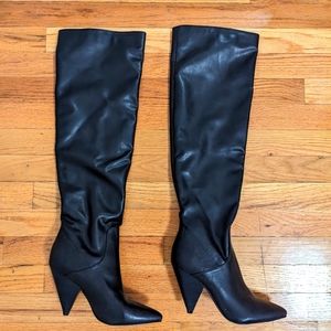 Indigo Rd. Women's Fayen Pointed Toe Over Knee Fashion Boots